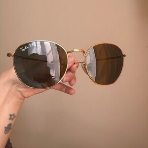 Ray-Ban Gold Frame Sunglasses